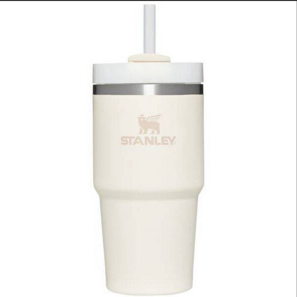 Stanley 20 oz stainless steel h2.0 flowstate quencher tumbler - cream brand new